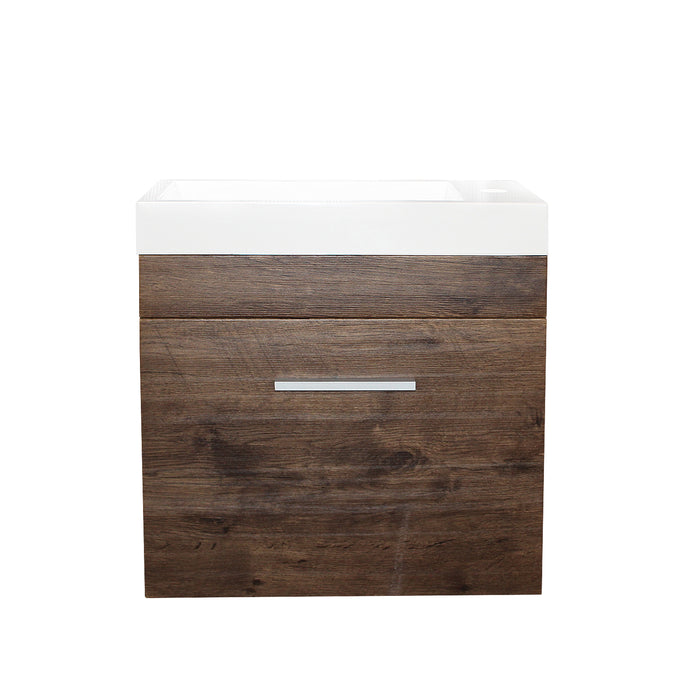 500*250mm Bathroom Vanity Mini MDF Dark Oak Freestanding/Wall Hung With Ceramic Top