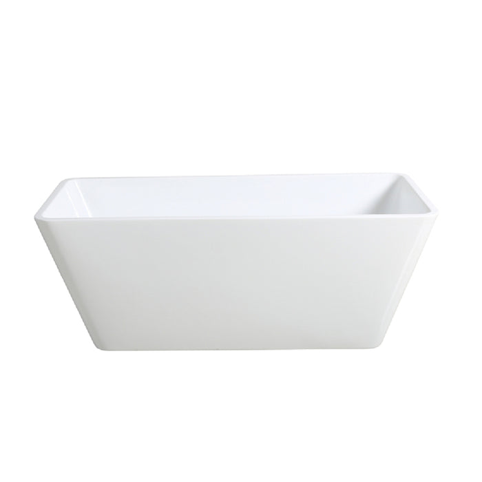1200-1700*750*580mm Poseidon QBT Gloss White Rectangle Acrylic Freestanding Bathtub