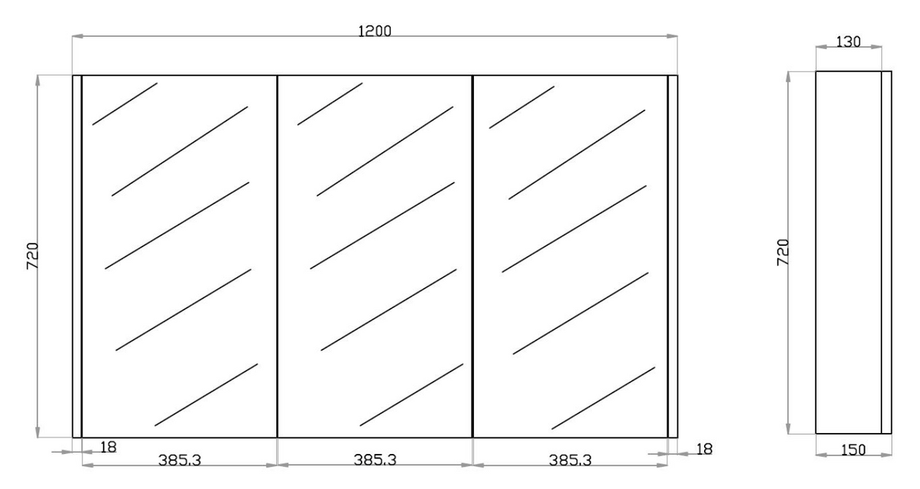 1200mm Berge Dark Grey Floor MDF Vanity and Shaving Cabinet and Tall Boy