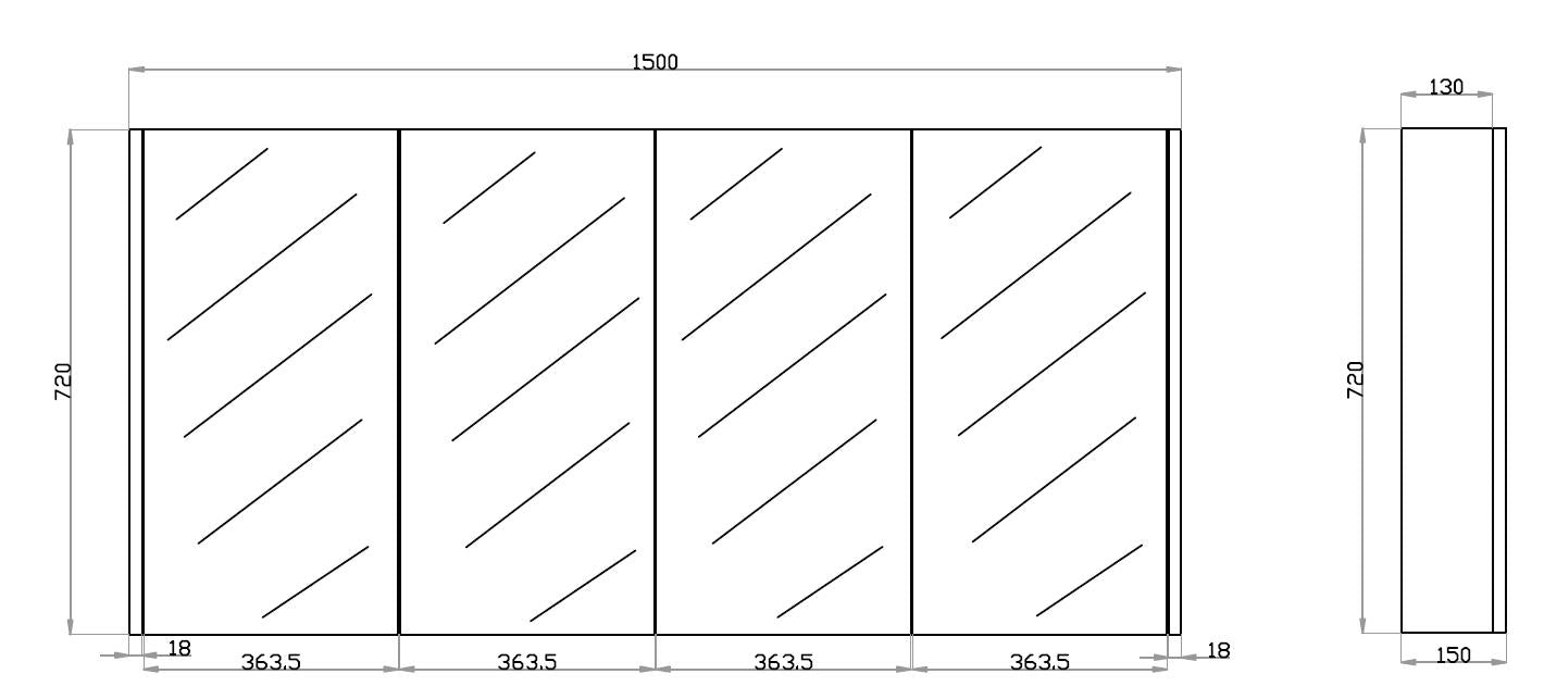 1500mm White Oak Qubist MDF Single Bowl Freestanding With Kickboard Vanity With Ceramic Top With Shaving Cabinet and Tall Boy