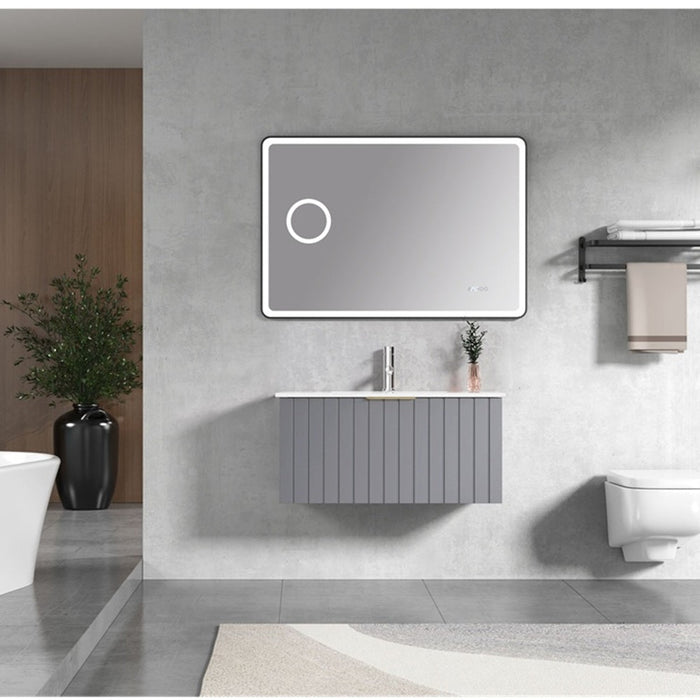 600-1200*460*420mm Roma RC580 Grey Linear Bathroom Cabinet Wall Hung Vanity