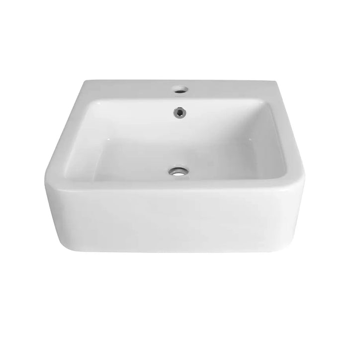 470*470*140mm White Ceramic Square Semi Recessed Basin