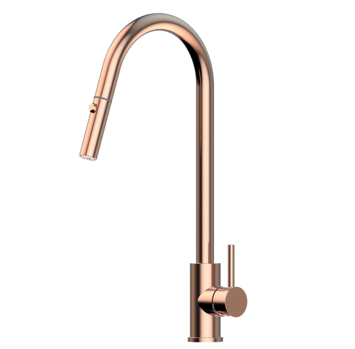 Suprema XACTA XPRESSFIT Satin/Black-Bling/Gun Metal/Rose Gold/Brushed Gold/Polished Stainless Steel Gooseneck Dual Spray Kitchen Mixer