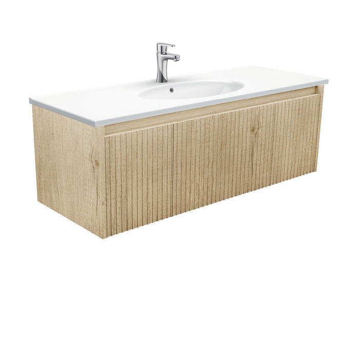 750-1500*460*420mm FIE Alina White Scandi Oak Cabinet Only and Ceramic / Stone Top Available Wall Hung Vanity