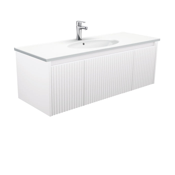 750-1500*460*420mm FIE Alina Satin White Cabinet Only and Ceramic / Stone Top Available Wall Hung Vanity