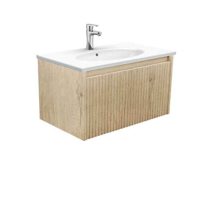 750-1500*460*420mm FIE Alina White Scandi Oak Cabinet Only and Ceramic / Stone Top Available Wall Hung Vanity