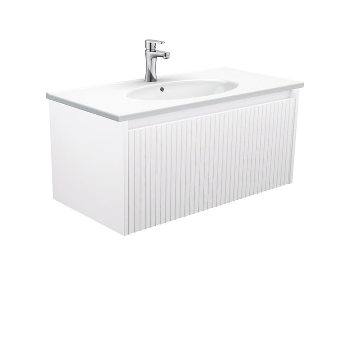 750-1500*460*420mm FIE Alina Satin White Cabinet Only and Ceramic / Stone Top Available Wall Hung Vanity