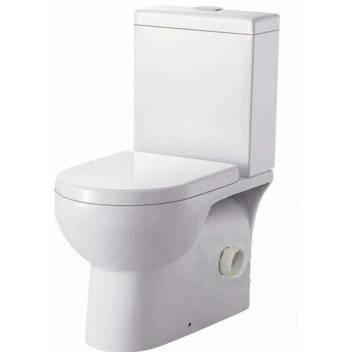 650*385*830mm Unicasa Moi Trinity Gloss White Rimless Left/Right Hole Back To Wall Close Couple Skew Toilet