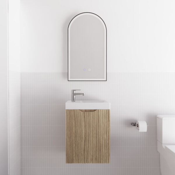 450*250*550mm Vienna American Oak Wall Hung Mini Vanity - HD reno