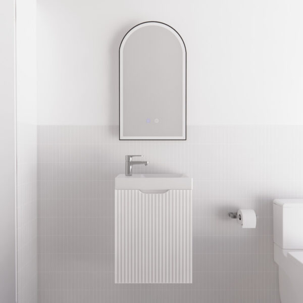 450*250*550mm Vienna Matt White Wall Hung Mini Vanity - HD reno