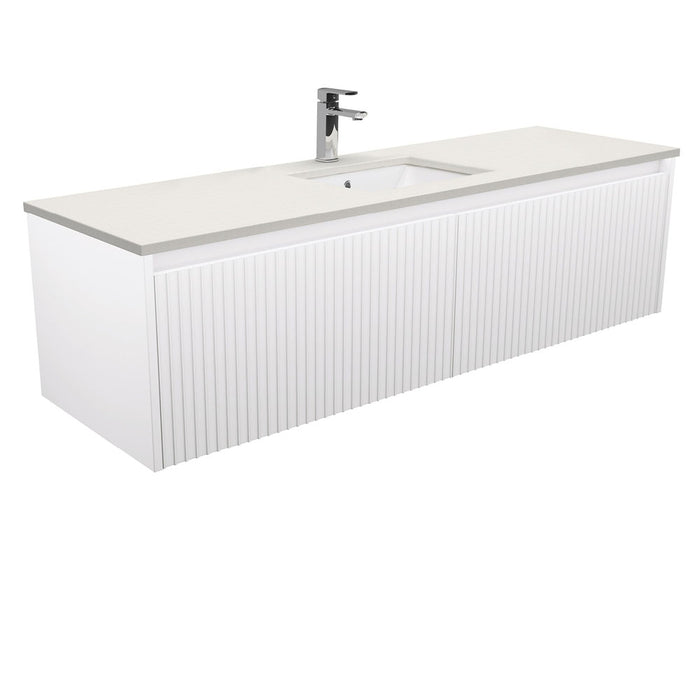 750-1500*460*420mm FIE Alina Satin White Cabinet Only and Ceramic / Stone Top Available Wall Hung Vanity