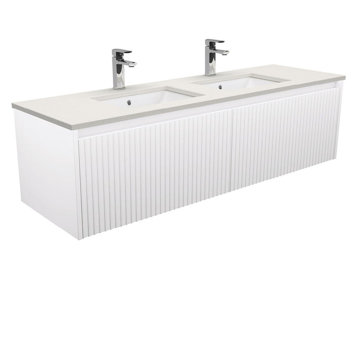 750-1500*460*420mm FIE Alina Satin White Cabinet Only and Ceramic / Stone Top Available Wall Hung Vanity