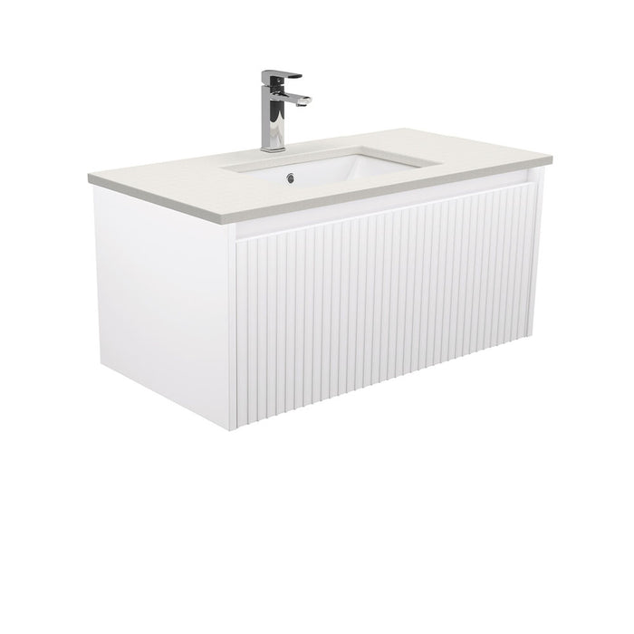 750-1500*460*420mm FIE Alina Satin White Cabinet Only and Ceramic / Stone Top Available Wall Hung Vanity