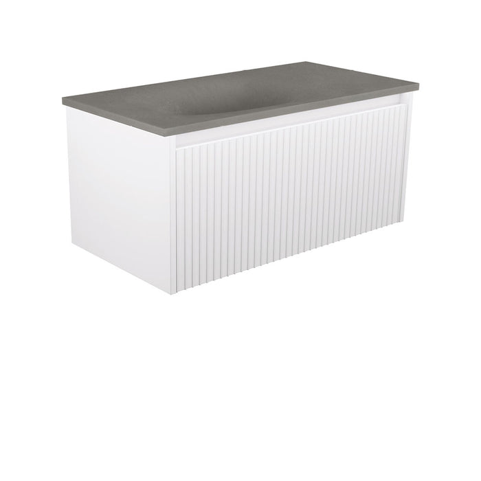 750-1500*460*420mm FIE Alina Satin White Cabinet Only and Ceramic / Stone Top Available Wall Hung Vanity
