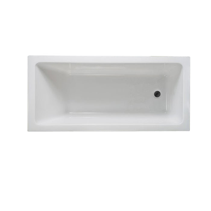 1470-1690*750*450mm Poseidon SB Gloss White Rectangle Acrylic Drop In Bathtub