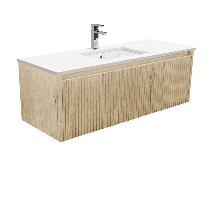 750-1500*460*420mm FIE Alina White Scandi Oak Cabinet Only and Ceramic / Stone Top Available Wall Hung Vanity