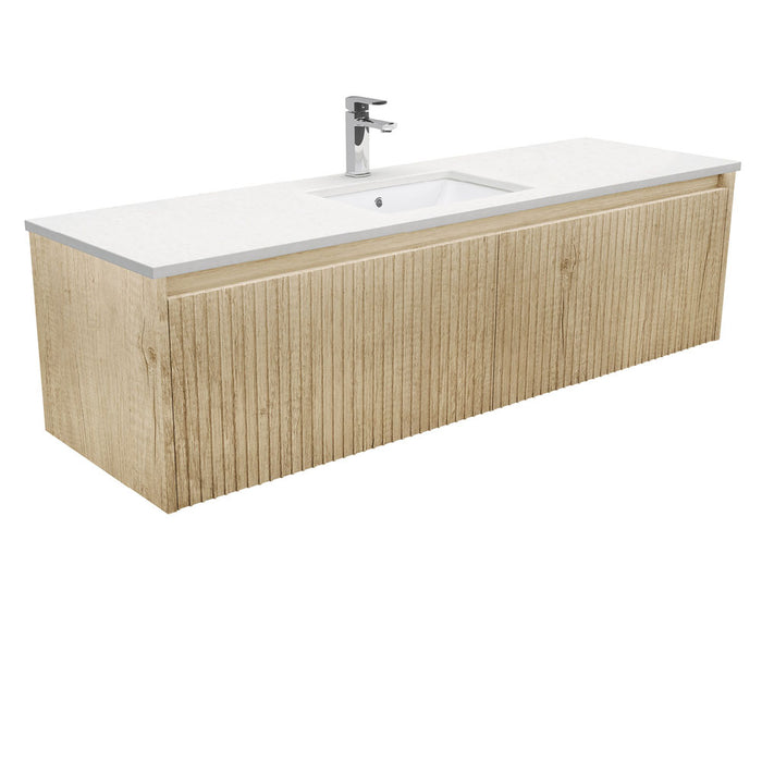 750-1500*460*420mm FIE Alina White Scandi Oak Cabinet Only and Ceramic / Stone Top Available Wall Hung Vanity