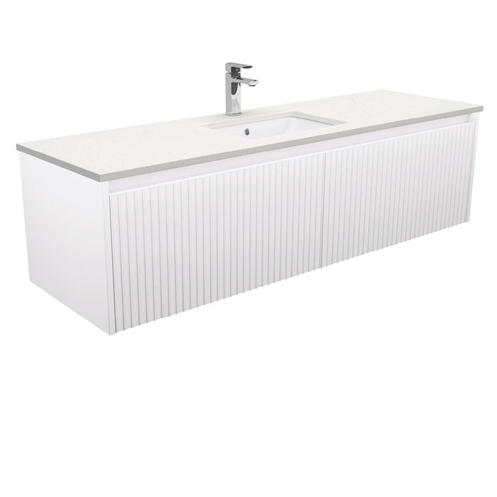 750-1500*460*420mm FIE Alina Satin White Cabinet Only and Ceramic / Stone Top Available Wall Hung Vanity