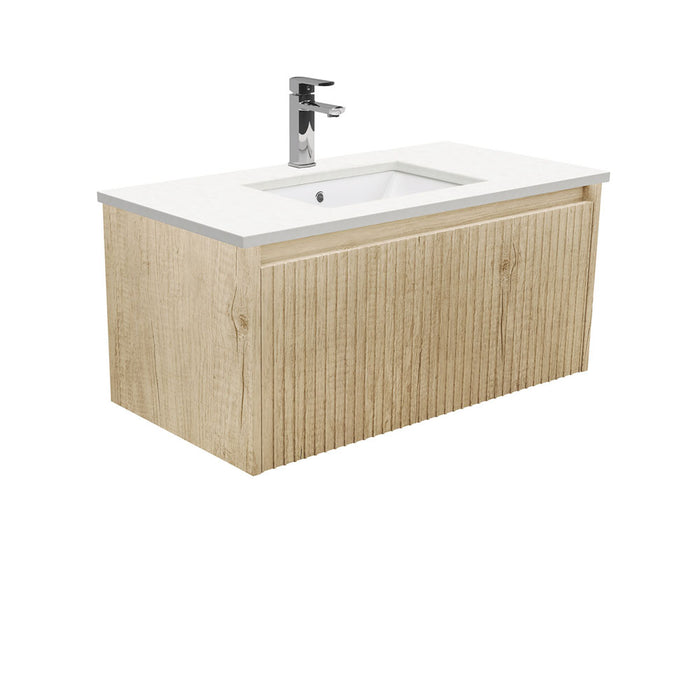 750-1500*460*420mm FIE Alina White Scandi Oak Cabinet Only and Ceramic / Stone Top Available Wall Hung Vanity