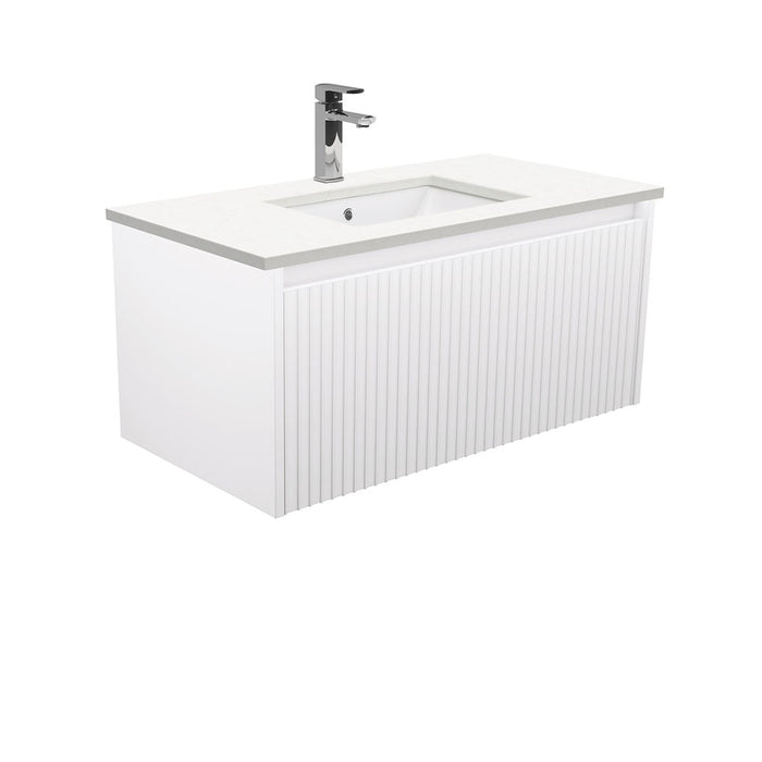 750-1500*460*420mm FIE Alina Satin White Cabinet Only and Ceramic / Stone Top Available Wall Hung Vanity