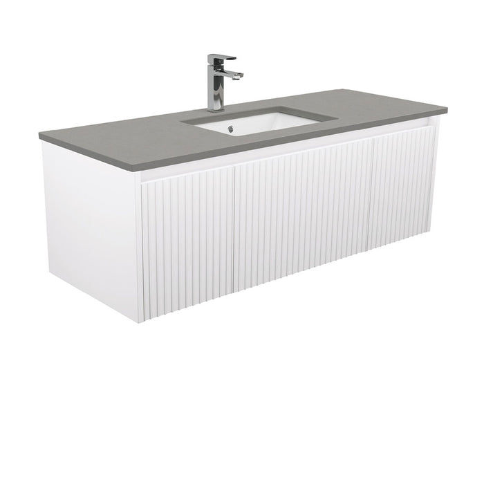 750-1500*460*420mm FIE Alina Satin White Cabinet Only and Ceramic / Stone Top Available Wall Hung Vanity