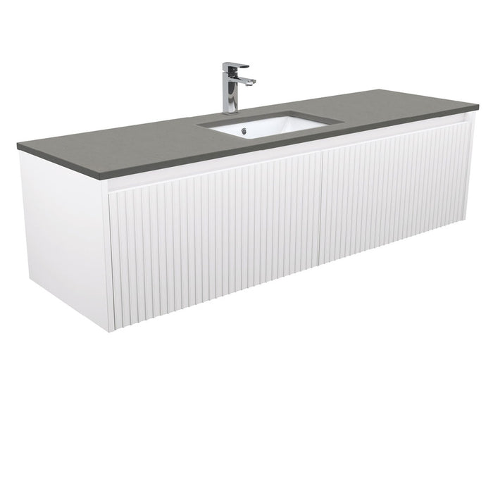 750-1500*460*420mm FIE Alina Satin White Cabinet Only and Ceramic / Stone Top Available Wall Hung Vanity