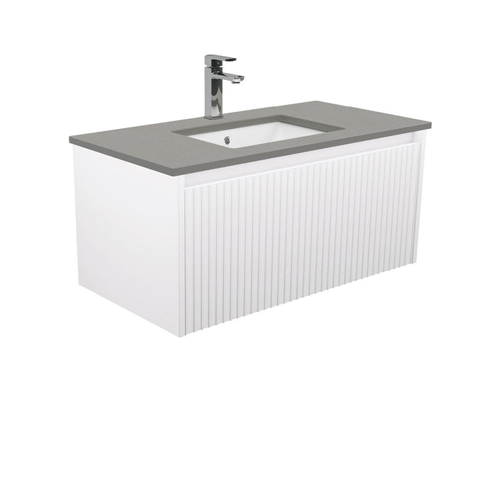 750-1500*460*420mm FIE Alina Satin White Cabinet Only and Ceramic / Stone Top Available Wall Hung Vanity