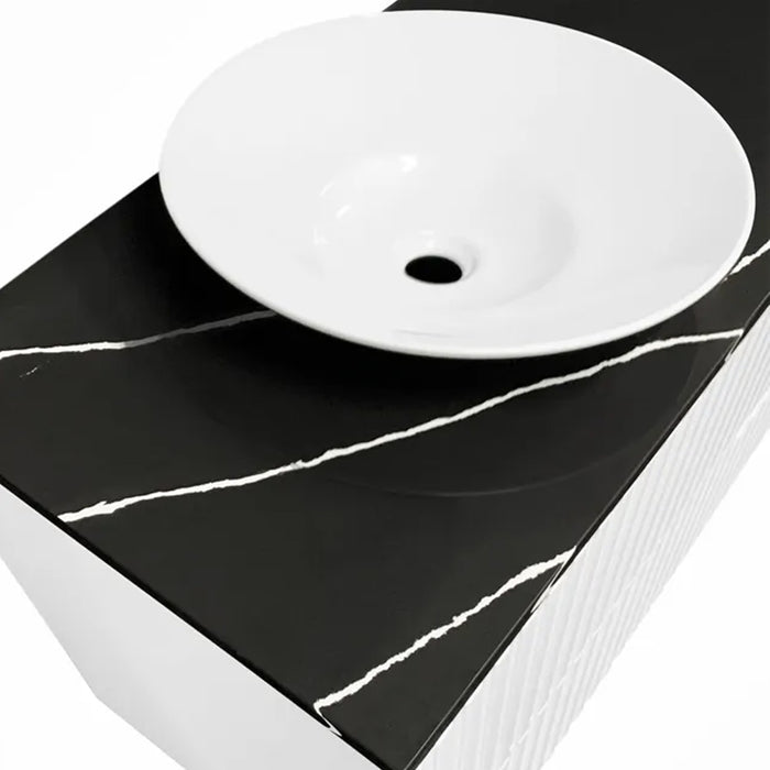 410*410*110mm Ceramic Round Semi Insert Basin Gloss White/Silver Chrome/Gold/Matte Black/Carrara/Matte White/Rose Gold