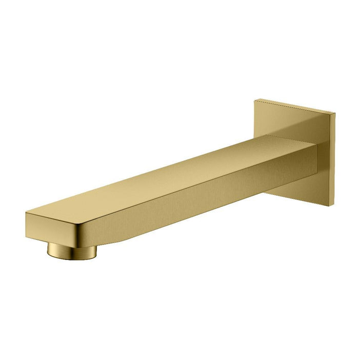 Ikon Ceram Chrome/Brushed Nickel/Brushed Gold/Matt Black Solid Brass Square Bath Spout - HD reno