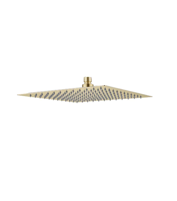 300*300*2mm HC Stainless Steel Brushed Gold Square Shower Head