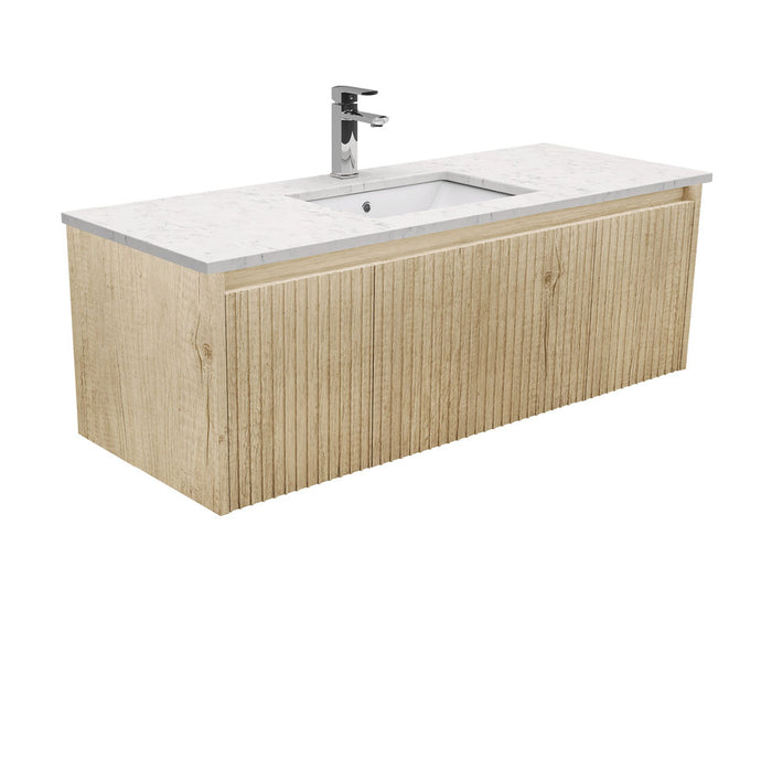 750-1500*460*420mm FIE Alina White Scandi Oak Cabinet Only and Ceramic / Stone Top Available Wall Hung Vanity