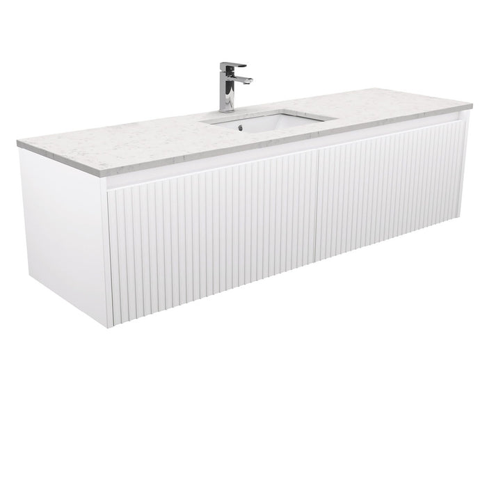 750-1500*460*420mm FIE Alina Satin White Cabinet Only and Ceramic / Stone Top Available Wall Hung Vanity