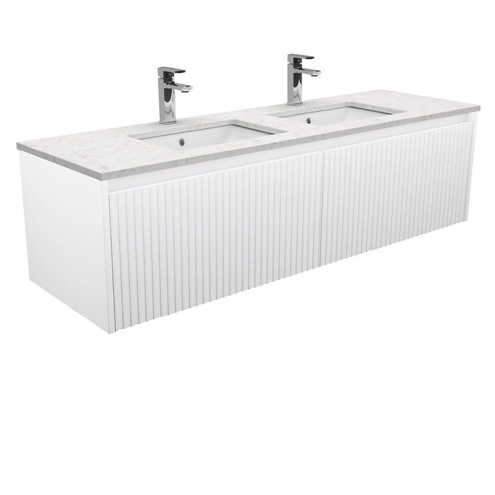 750-1500*460*420mm FIE Alina Satin White Cabinet Only and Ceramic / Stone Top Available Wall Hung Vanity