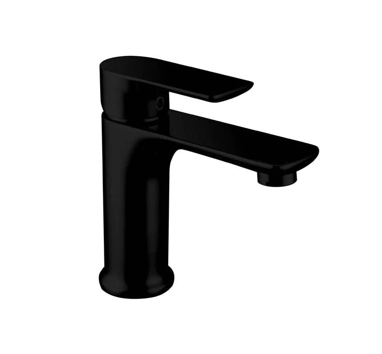 HC Sleek Black Round Basin Mixer