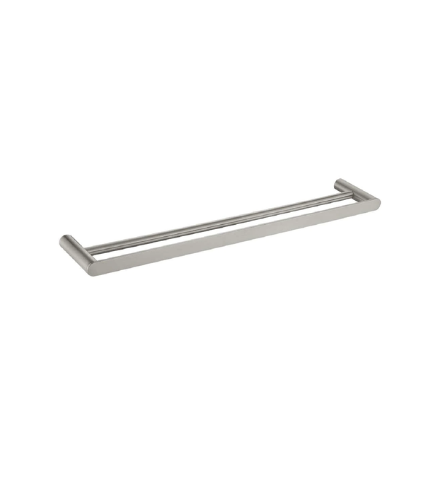 Sleek Double Towel Rail - 600mm(Brushed Nickel)