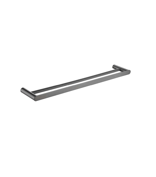 800mm Sleek Double Towel Rail(Brushed Gun Metal)
