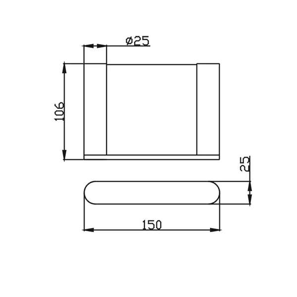 Sleek Soap Dish(Brushed Nickel)