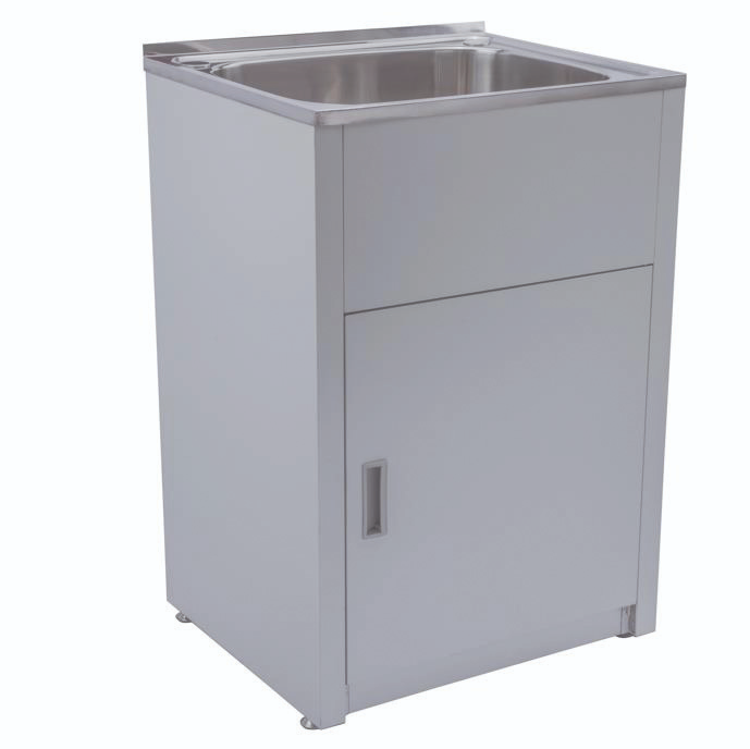 600*500*925mm 45 Litres 304 Stainless Steel Sink with Metal Laundry Tub Cabinet