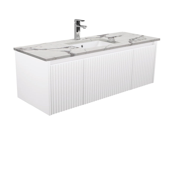 750-1500*460*420mm FIE Alina Satin White Cabinet Only and Ceramic / Stone Top Available Wall Hung Vanity