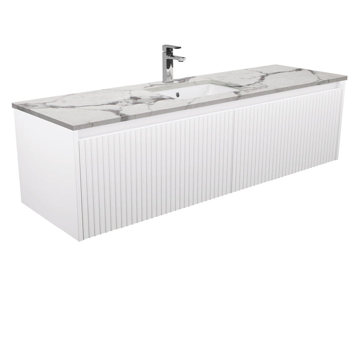 750-1500*460*420mm FIE Alina Satin White Cabinet Only and Ceramic / Stone Top Available Wall Hung Vanity
