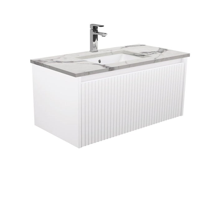 750-1500*460*420mm FIE Alina Satin White Cabinet Only and Ceramic / Stone Top Available Wall Hung Vanity