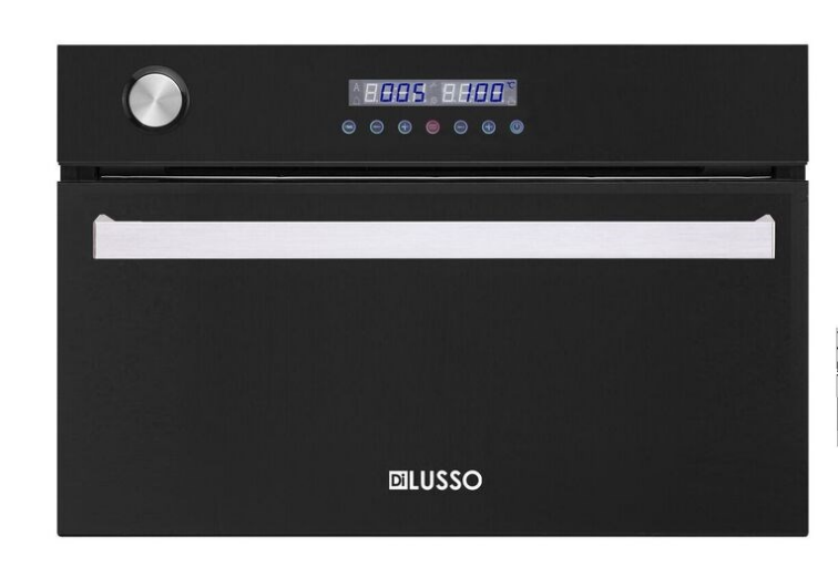 33LBuilt in Black Glass Steam Oven,Full Stainless Steel,Built in Water Reservoir