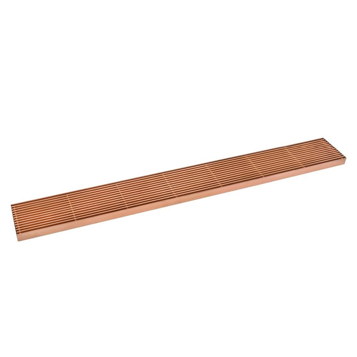 800-3000mm Somer Rose Gold DIY Wide Linear Floor Grate Grill Drain (No Outlet)