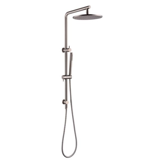 Pentro 250mm Chrome/MB/Brushed Gold/BN/Gun Metal Round Handheld Shower Station - HD reno