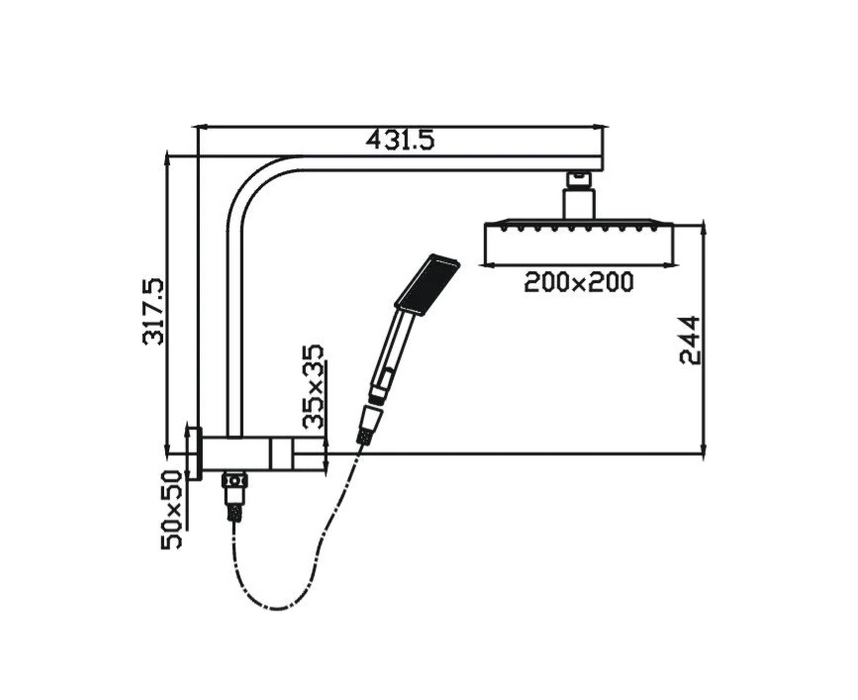 HC Eric Black Shower System