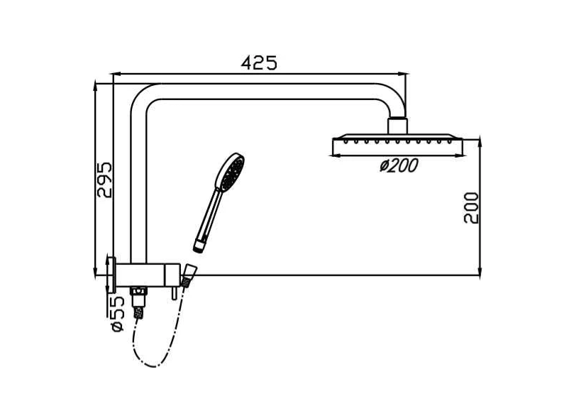HC Cuter Black Shower System