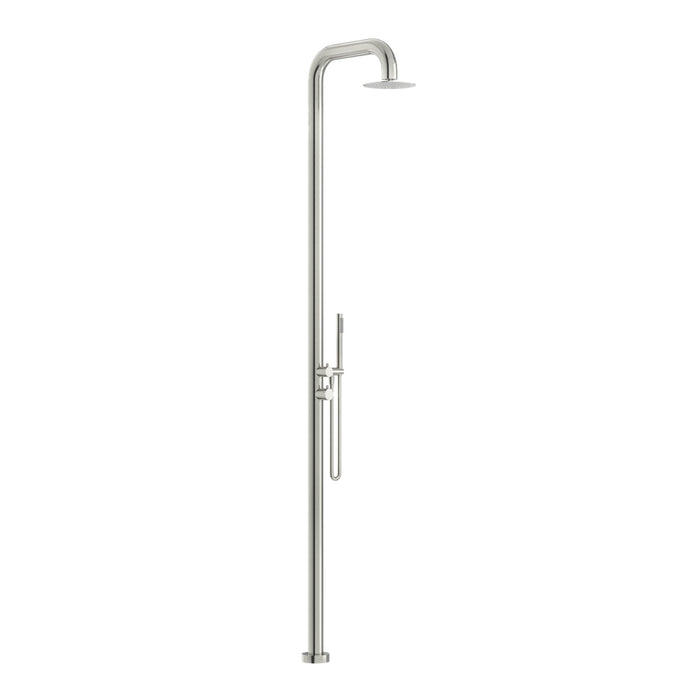 LW Elle 316 Stainless Steel Outdoor Free Standing Twin Shower Brushed Stainless/Matt Black/Brushed Gold