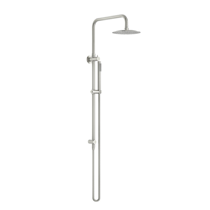 LW Elle 316 Stainless Steel Outdoor Twin Shower On Rail Brushed Stainless/Matt Black/Brushed Gold/Gun Metal/Chrome