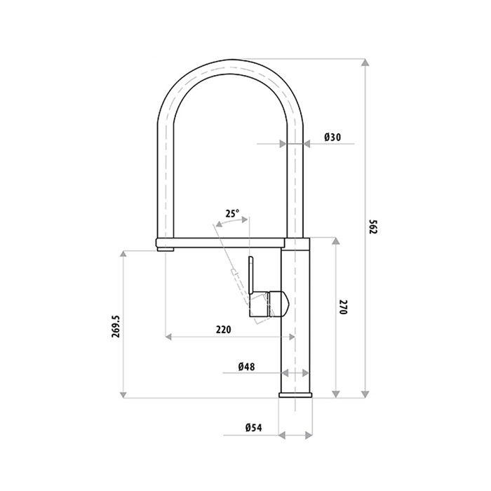 Elle Stainless Steel Elite Sink Mixer Chrome