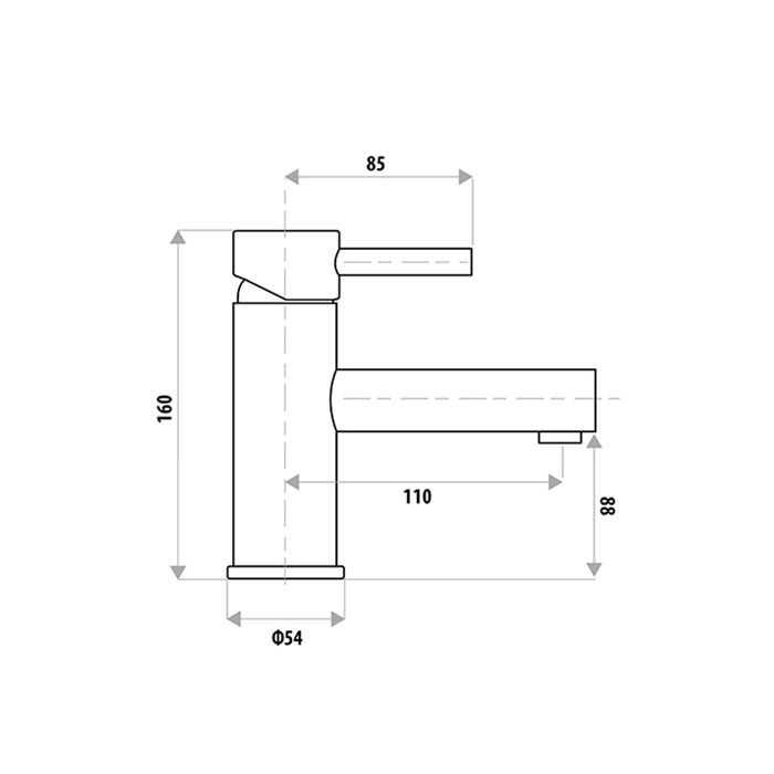 Elle Stainless Steel Basin Mixer Chrome